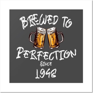 Brewed to Perfection, Personalized Birth Year T-shirt, Birthday Custom Shirt, Birthday Gift, Tee Posters and Art